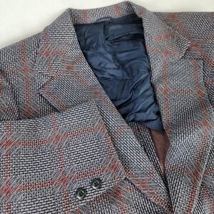 PBM Josephs of Richmond Plaid Blazer Jacket Men's 2-Button Wool Blend Italian